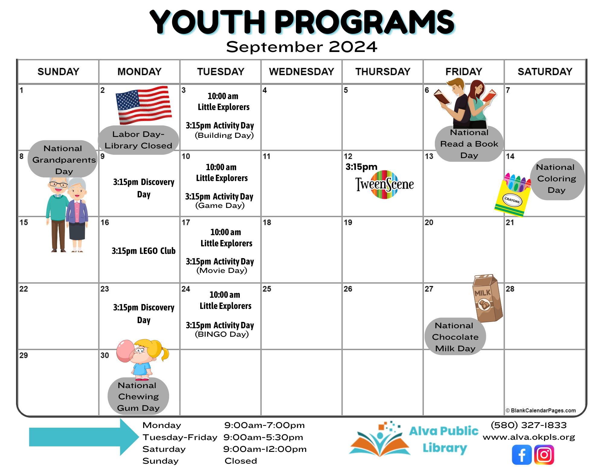 Youth Program Calendar September