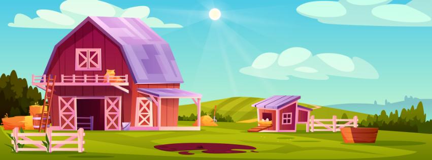 Cartoon Farm Scene